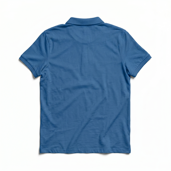 Bird Eye Pique Plain T-Shirt Blue