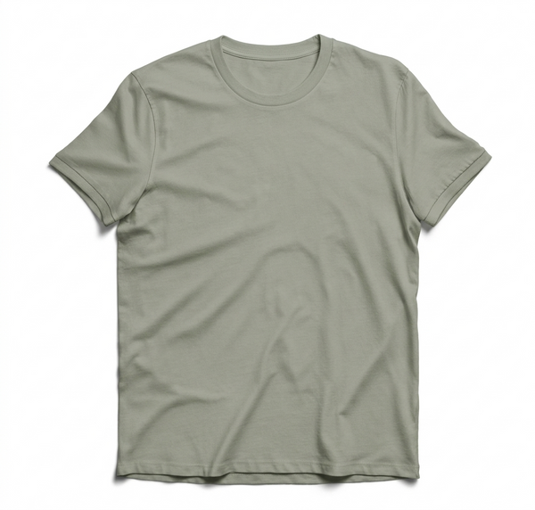 Combed Cotton Plain T-Shirt Light Moss