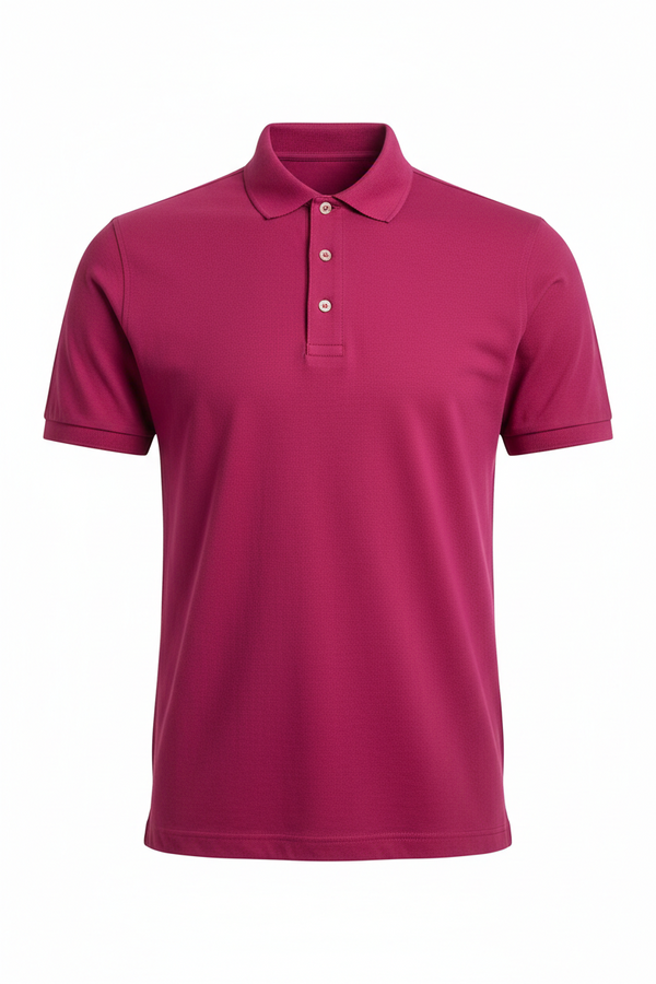 Combed Cotton Plain T-Shirt Magenta
