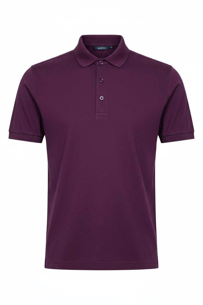 Combed Cotton Plain T-Shirt Plum