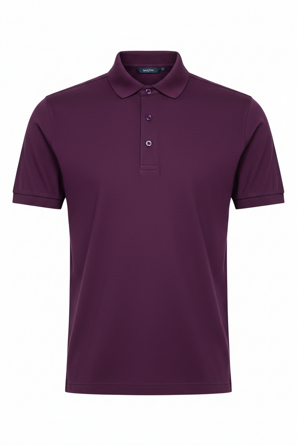 Combed Cotton Plain T-Shirt Plum
