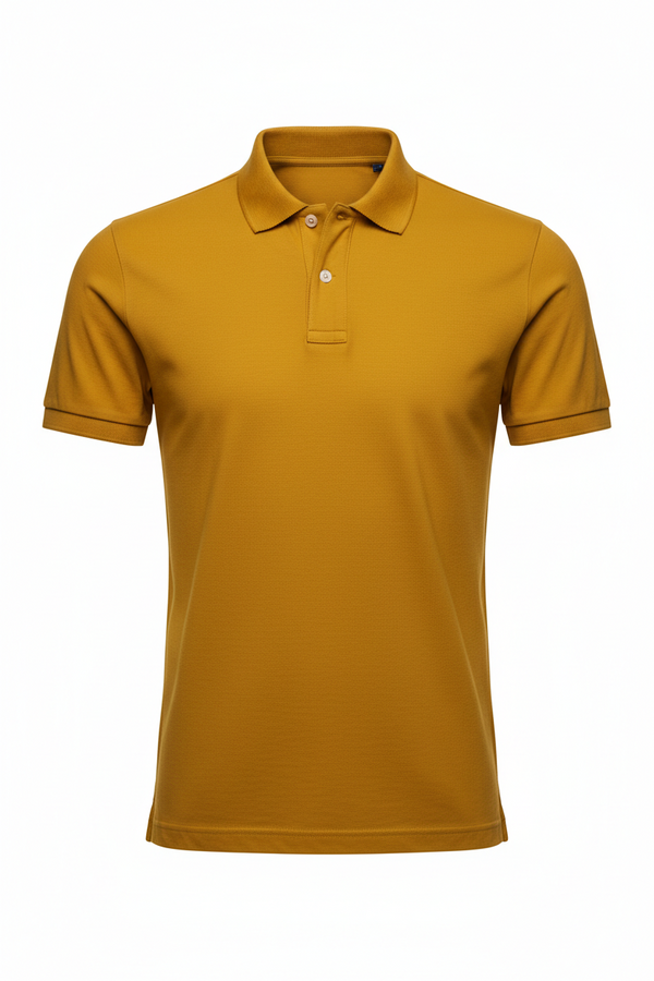 Combed Cotton Plain T-Shirt Yellow